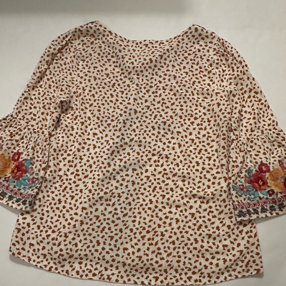 Savanna Jane Floral Embroidered Leopard Print Tunic Top - Picture 10 of 10
